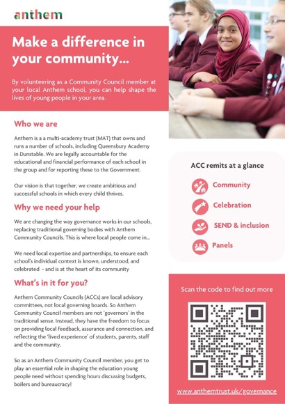 Join the Anthem Community Council - Announcements - Queensbury Academy